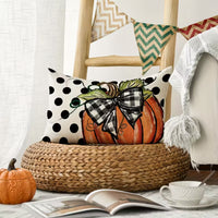 Polka-Dot Pumpkin Pillow