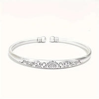 Sterling Silver Floral Cuff Bracelet