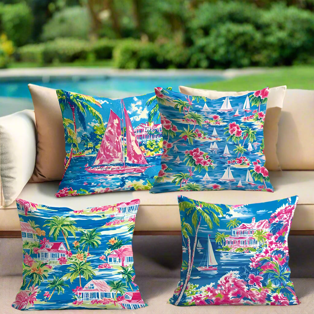 Tropical Paradise Outdoor Pillow Covers