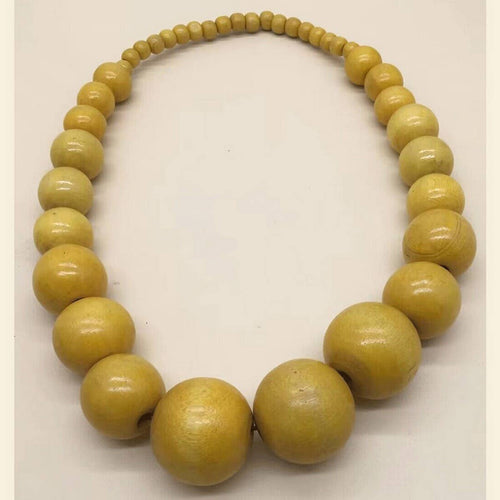 BOHEMIAN COLORFUL ROUND WOODEN BEADS NECKLACE_CWMM4866