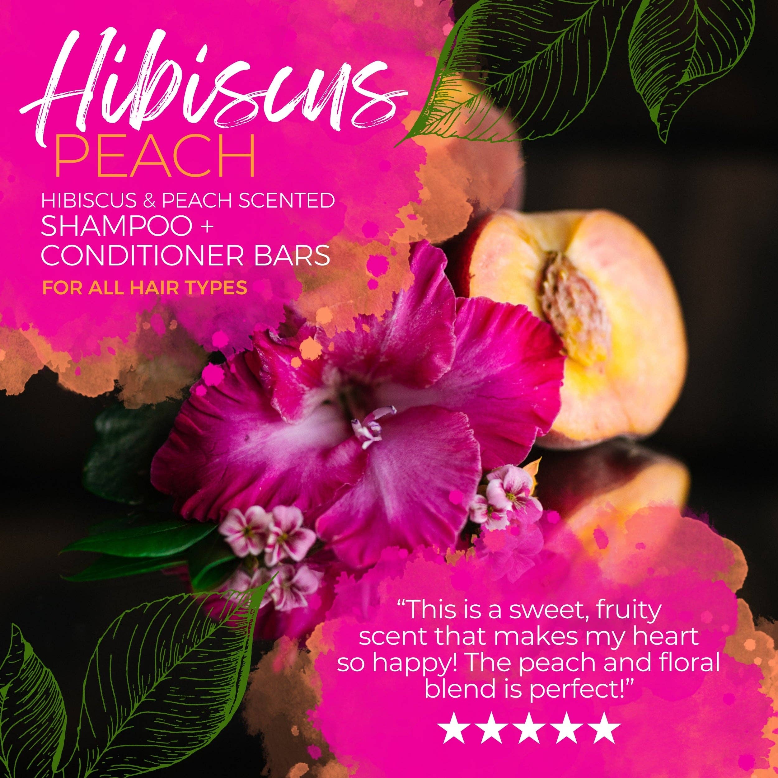 Hibiscus Peach Conditioner Bar