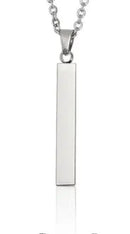 Sterling Silver Personalized Bar Necklace