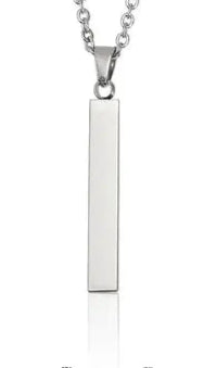 Sterling Silver Personalized Bar Necklace