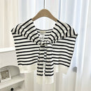 STRIPED KNITTED OUTER SHAWL_CWASC0758