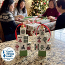 Mahjong Tile Tree Christmas Ornament, Authentic Mahjong Tiles, Mahjong Lover Gift, Game Night Decor, family Christmas Gift for mahjong mama