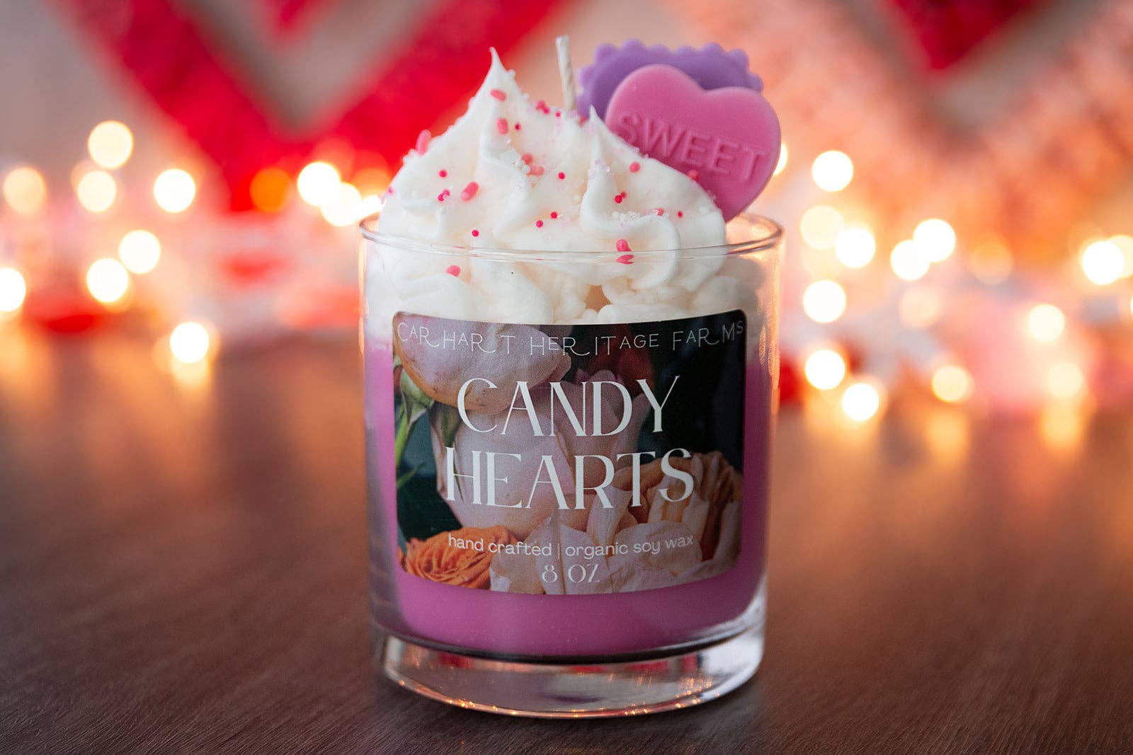 Candy Hearts Candle