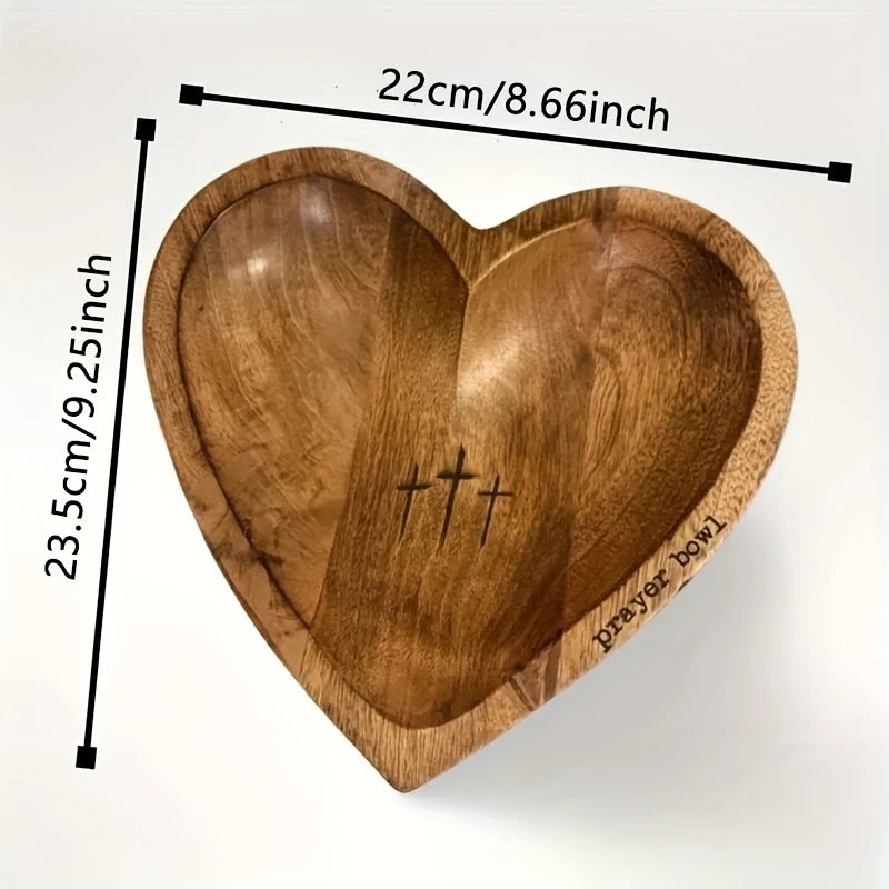 Wooden Heart Prayer Bowl
