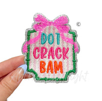 Dot Crack Bam Mahjong Sequins Patch - Small