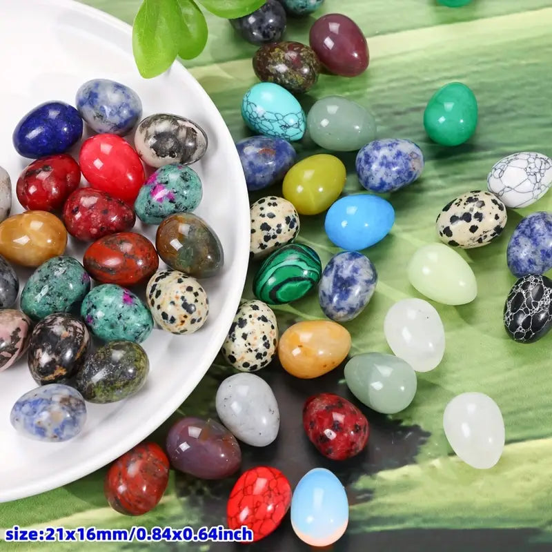 Polished Stone Eggs, Set of 5