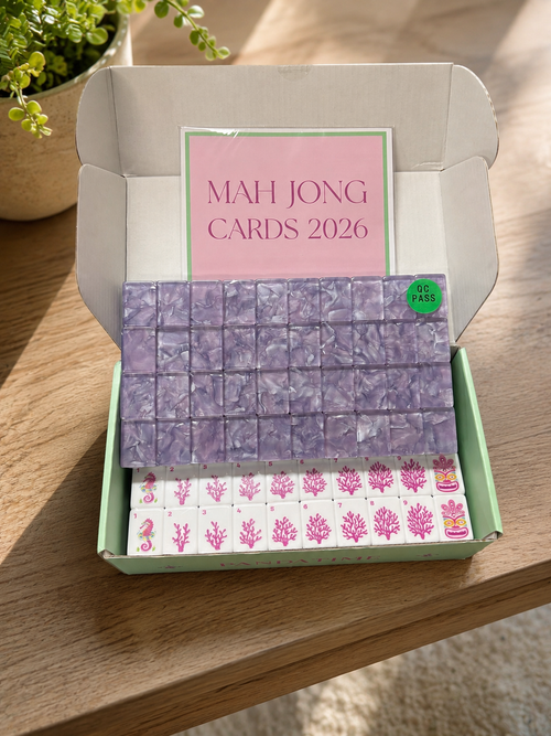 Lavender Sea Themed Mahjong Tiles