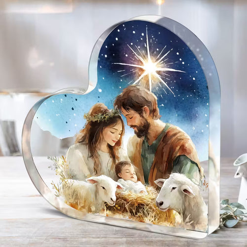 Small Nativity Story Acrylic Decor