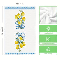 Lemon Floral Kitchen Towel Sets