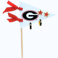 E203 - UGA Georgia Pennant Pair Earring Set