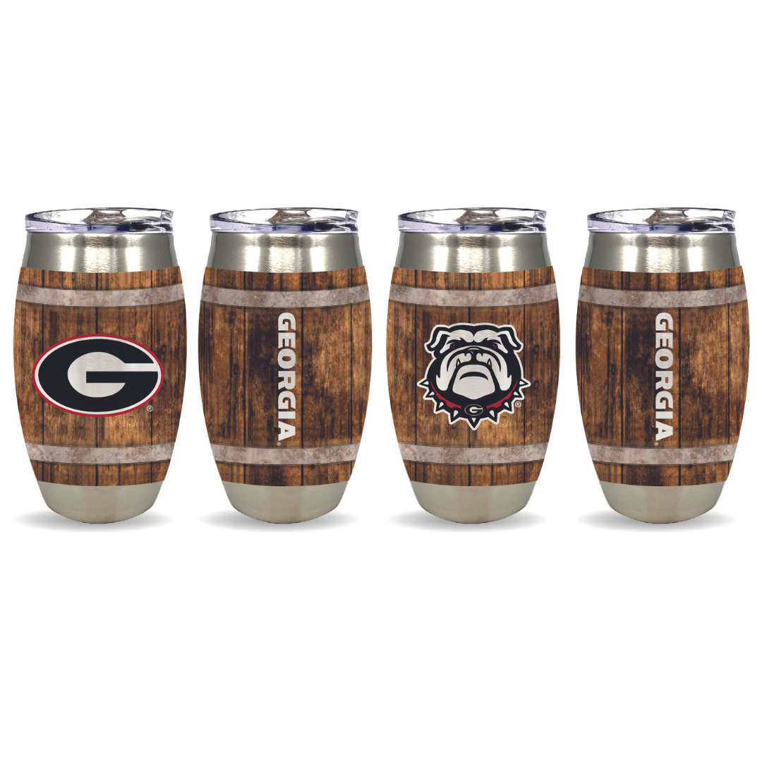 15oz Georgia Bulldogs Barrel Tumbler