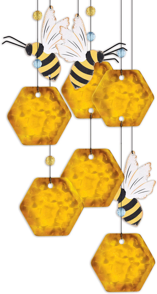 Metal Bee Hive Spring Garden Wind Chime