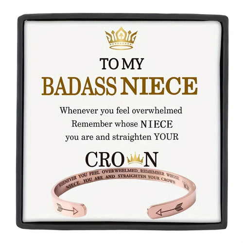 Badass Niece Open Bangle Bracelet
