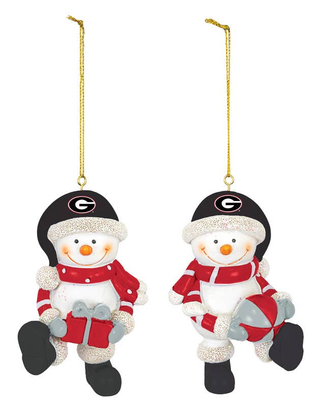 Georgia Resin Snowman Ornament 2-Piece Set