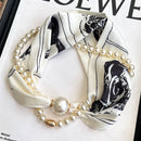 Pearl Magnetic Skinny Silk Neck Scarf_CWASC03931