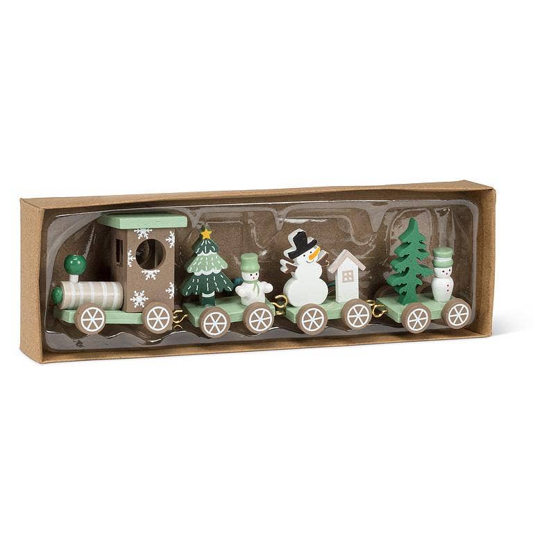 Small Taupe & Mint Train Set