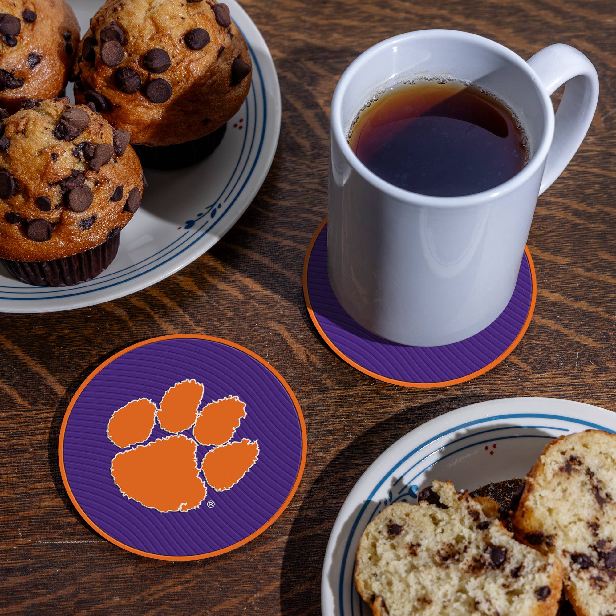 Clemson Tigers Molded PVC Coaster (4-Pack)