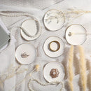 Gold-trimmed White Ceramic Ring Dish