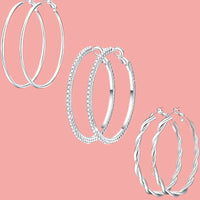 S925 Hoop Earrings