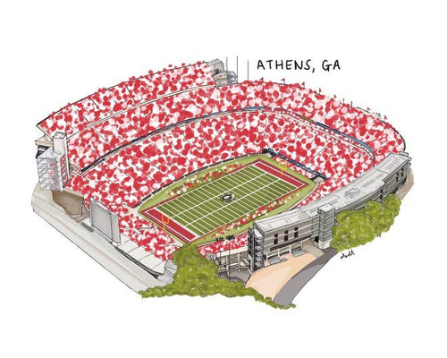 Georgia Stadium Watercolor