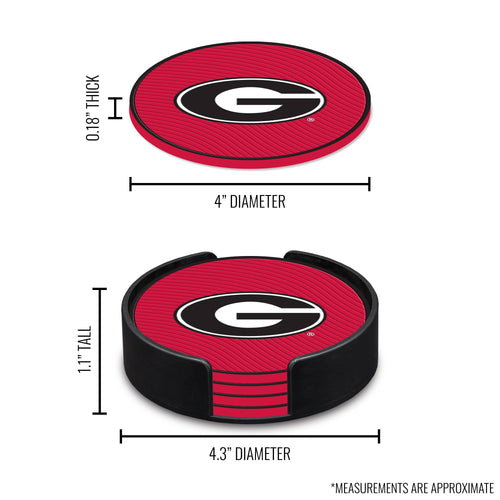 Georgia Bulldogs Molded PVC Coaster (4-Pack)