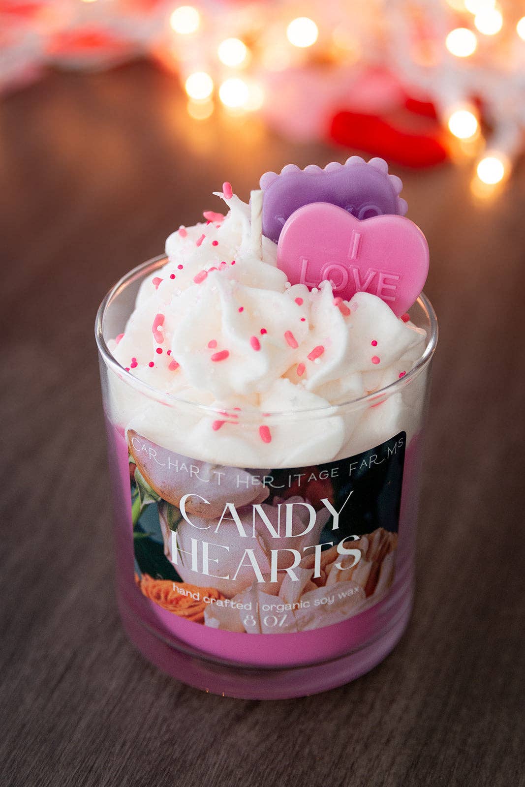 Candy Hearts Candle