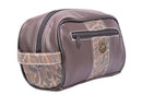 Shot Shell Brown Pebble Old School Camo Men's Toiletry Dopp Bag.