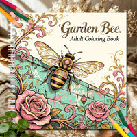 Garden Bee Adult Coloring Book