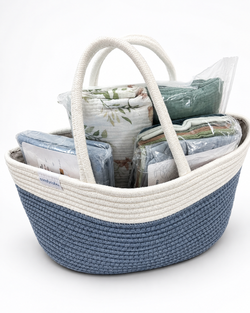 New Mom ComfyCubs Basket - Blue
