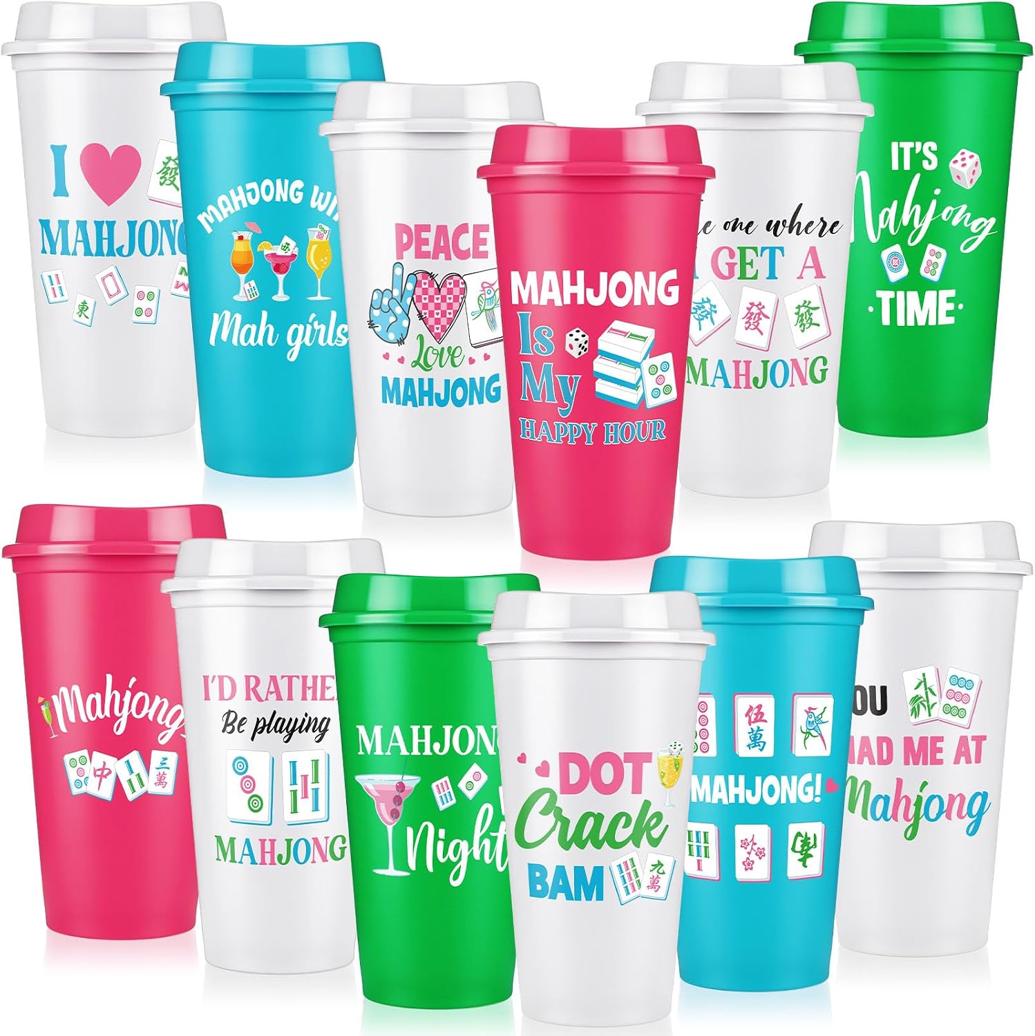 Mahjong Coffee Travel Cups