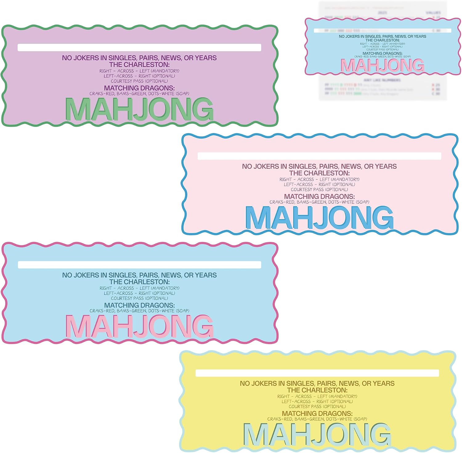 Mahjong Line Reader Wavey Pattern