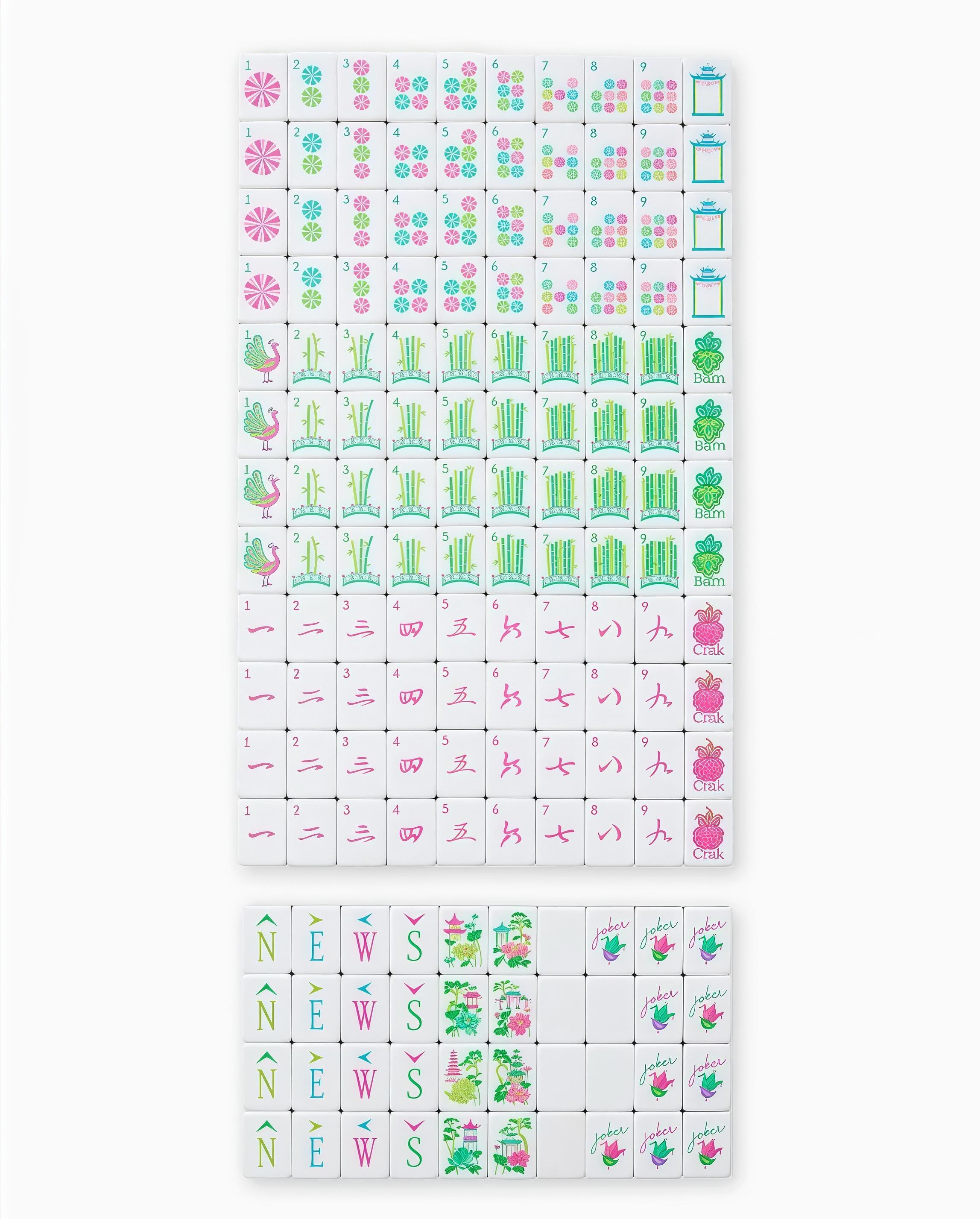 Tortoise Shell Mahjong Tile set