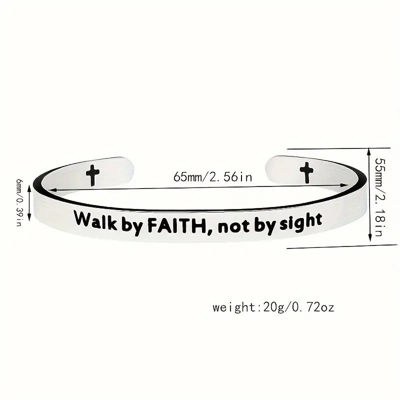 Stainless Steel Faith Cuff Bracelets