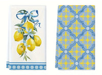 Lemon Floral Kitchen Towel Sets