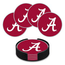 ALABAMA CRIMSON TIDE UNIVERSITY 4" MOLDED PVC COASTER 4-PACK
