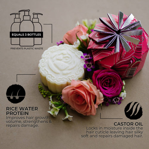 Castor Oil Shampoo Bar for Ultra-Hydrating | Chamomile Rose