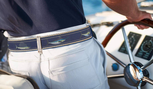 Billfish Slam Men's Woven Ribbon Belt