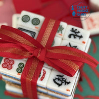 Mahjong tiles coaster set, custom set of 4