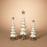 Set of 3 Resin Decorative Christmas Trees