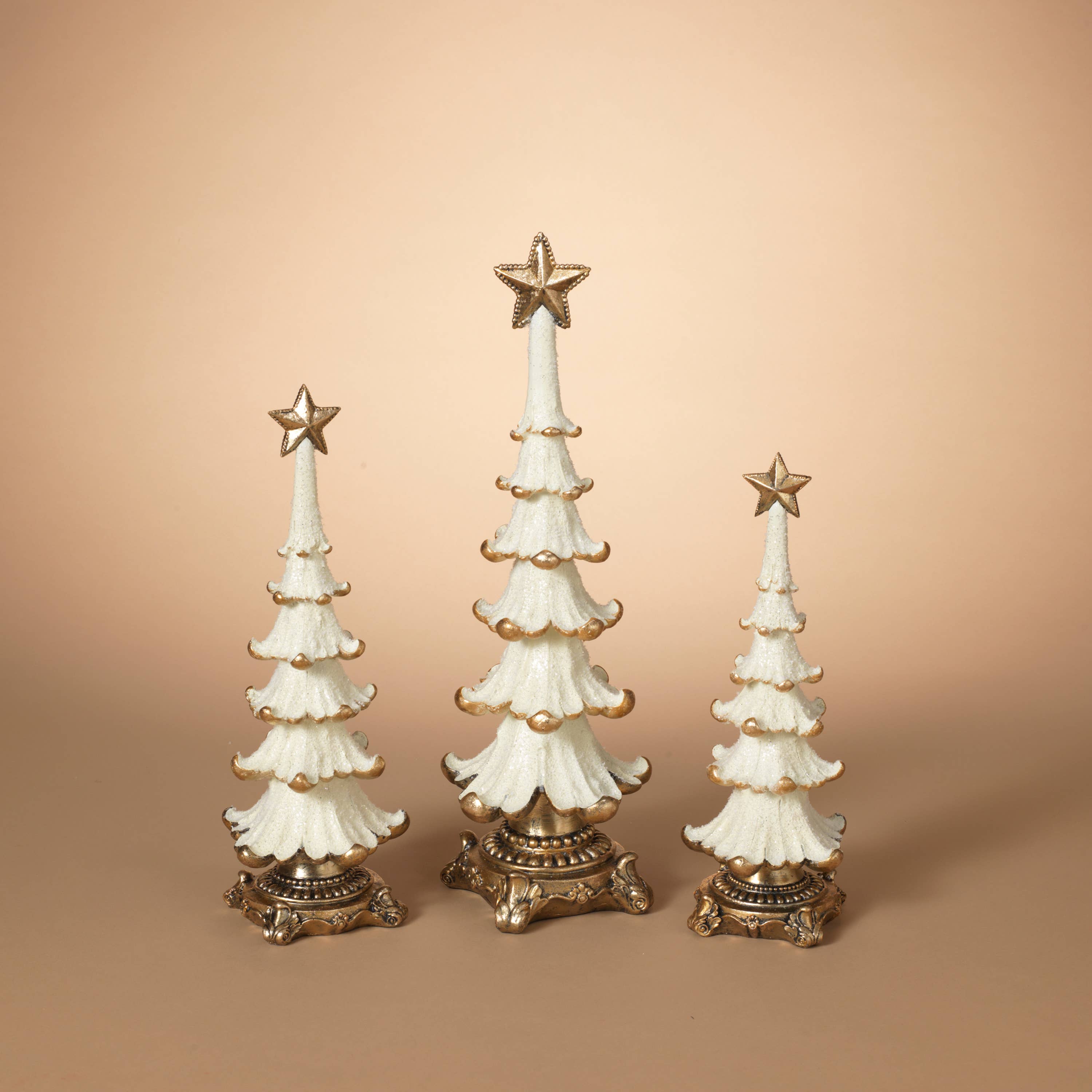 Set of 3 Resin Decorative Christmas Trees