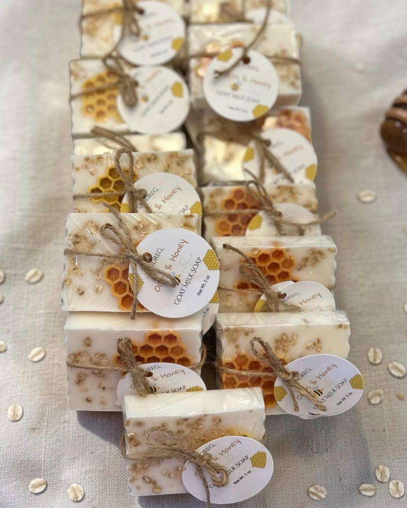 Honey Bee Soap Favors- Personalized Gifts, goat milk soap