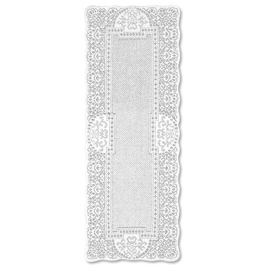Canterbury Classic 14x72 White Lace Table Runner
