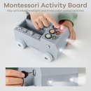 Busy Board Truck Toy Set with LED Light Switch for Kids 3+