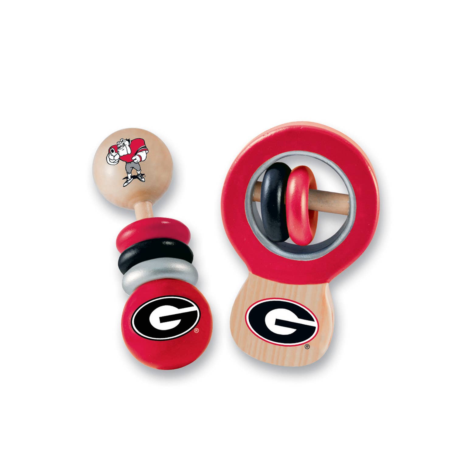 Georgia Bulldogs Baby Rattles 2-Pack