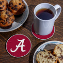 ALABAMA CRIMSON TIDE UNIVERSITY 4" MOLDED PVC COASTER 4-PACK