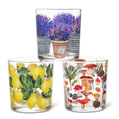 Allover Lemons Votive-3"H