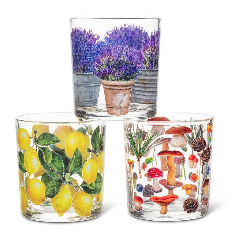 Allover Lemons Votive-3"H